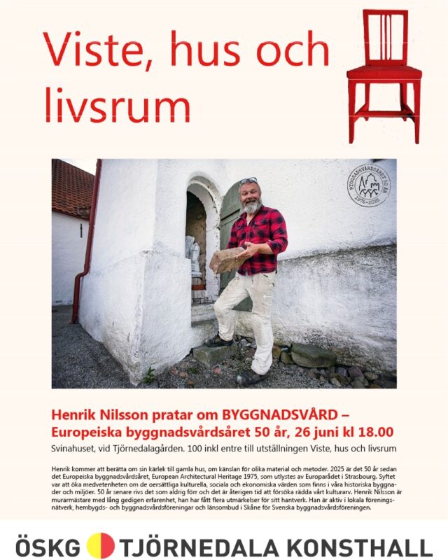 Imorgon 26/6 kl 18
Henrik Nilsson pratar om Byggnadsvård - Europeiska byggnadsvårdsåret 50 år,
mer info https://oskg.se/